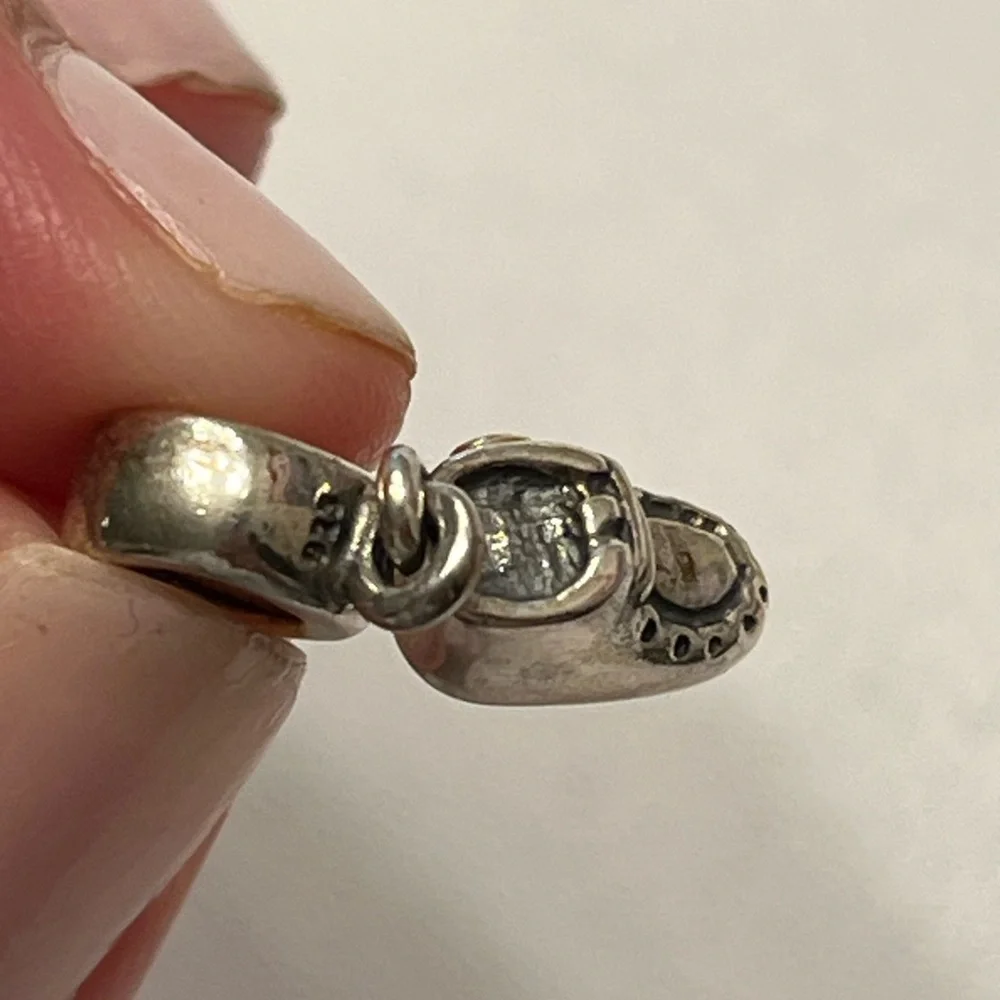 PANDORA  BABY BOY BOOTIE Dangle Charm - Picture 4 of 5